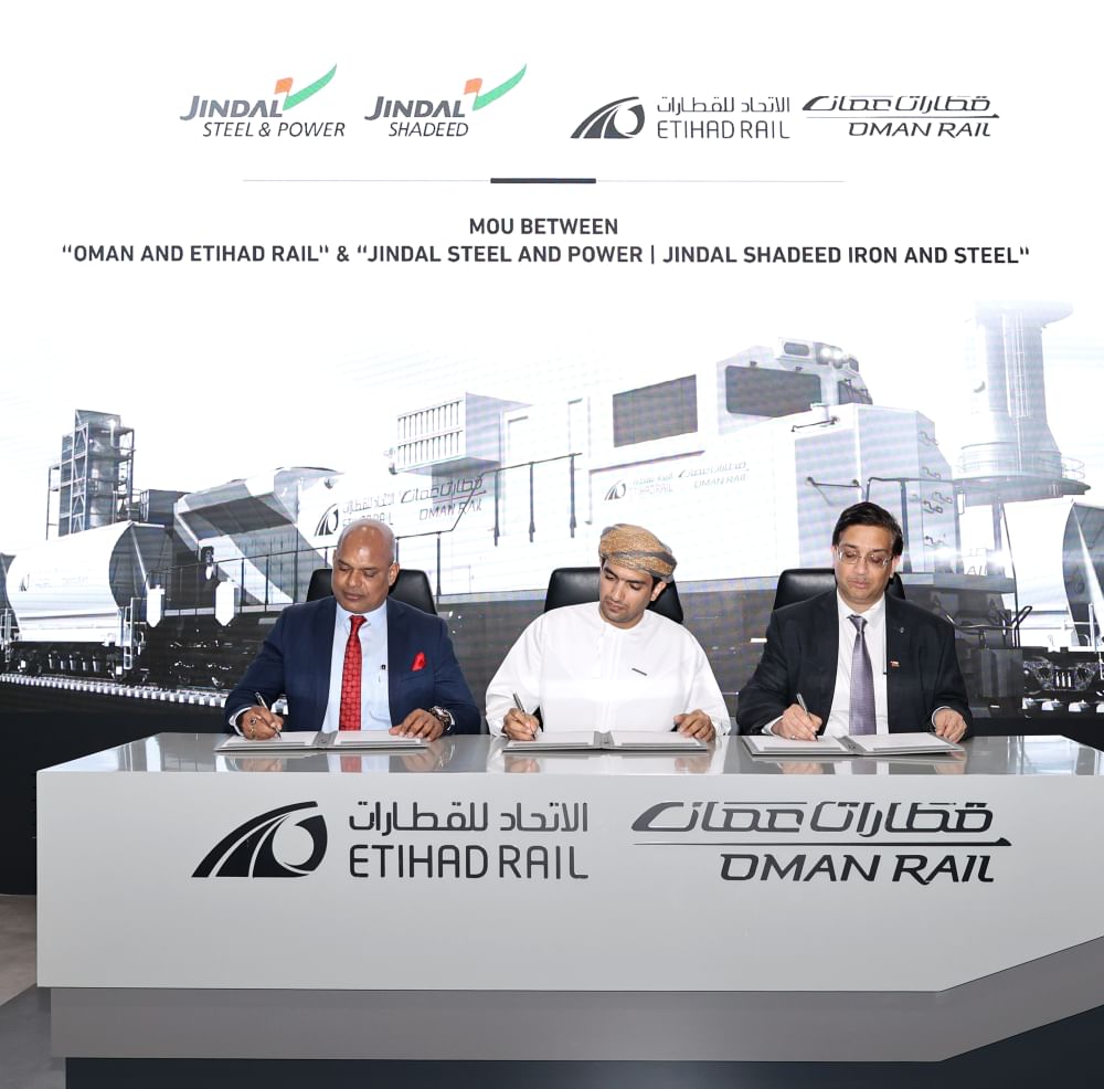 Oman and Etihad Rail Company, Jindal partner to establish sustainable logistics solution